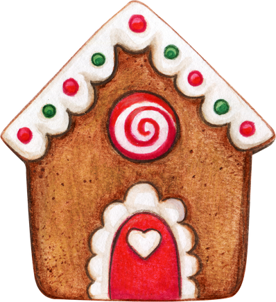Watercolor Gingerbread Christmas Cookie